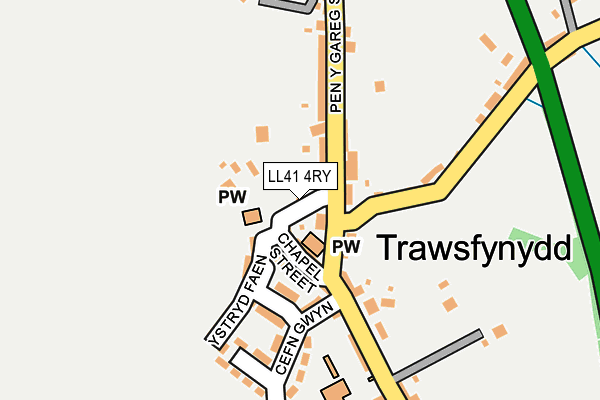 LL41 4RY map - OS OpenMap – Local (Ordnance Survey)