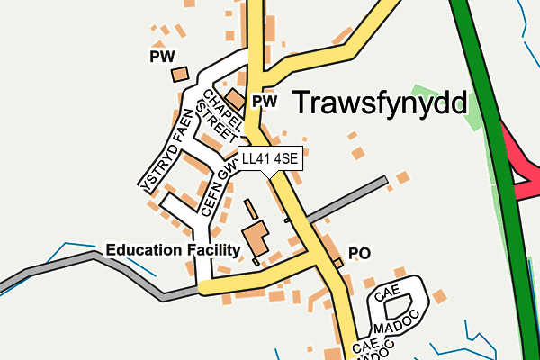 LL41 4SE map - OS OpenMap – Local (Ordnance Survey)