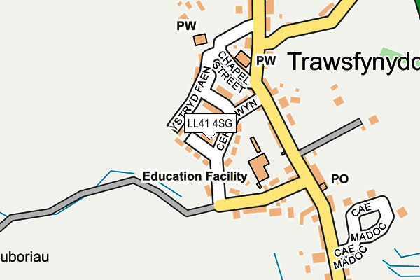 LL41 4SG map - OS OpenMap – Local (Ordnance Survey)