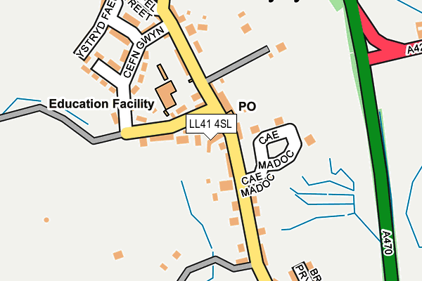 LL41 4SL map - OS OpenMap – Local (Ordnance Survey)
