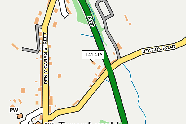 LL41 4TA map - OS OpenMap – Local (Ordnance Survey)