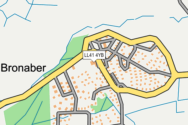 LL41 4YB map - OS OpenMap – Local (Ordnance Survey)