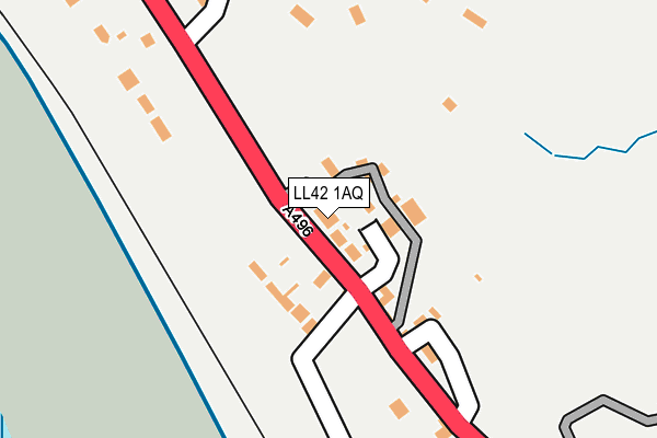 LL42 1AQ map - OS OpenMap – Local (Ordnance Survey)