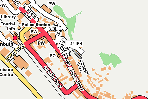 LL42 1BH map - OS OpenMap – Local (Ordnance Survey)