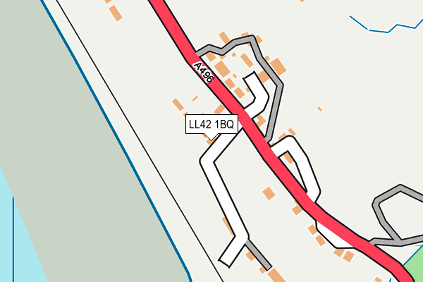 LL42 1BQ map - OS OpenMap – Local (Ordnance Survey)