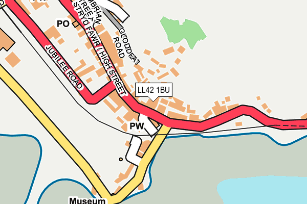 LL42 1BU map - OS OpenMap – Local (Ordnance Survey)
