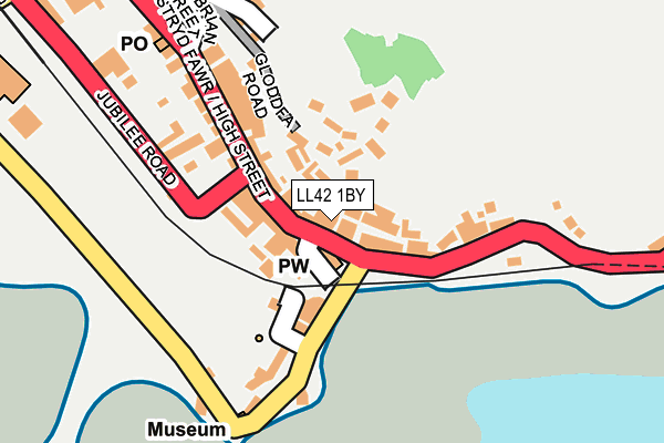 LL42 1BY map - OS OpenMap – Local (Ordnance Survey)