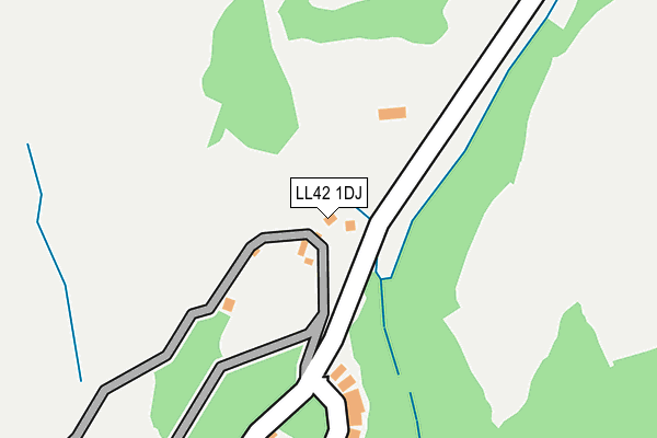 LL42 1DJ map - OS OpenMap – Local (Ordnance Survey)