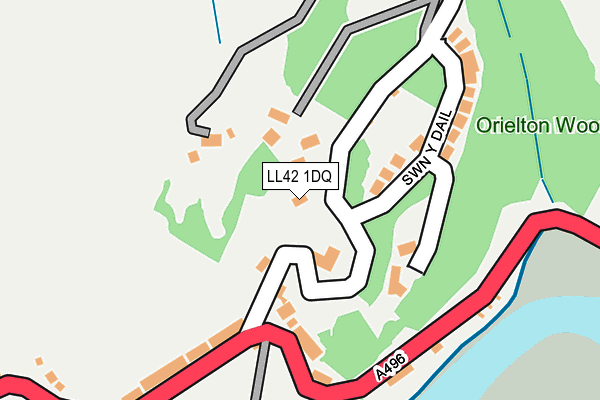 LL42 1DQ map - OS OpenMap – Local (Ordnance Survey)