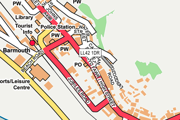 LL42 1DR map - OS OpenMap – Local (Ordnance Survey)