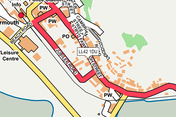 LL42 1DU map - OS OpenMap – Local (Ordnance Survey)