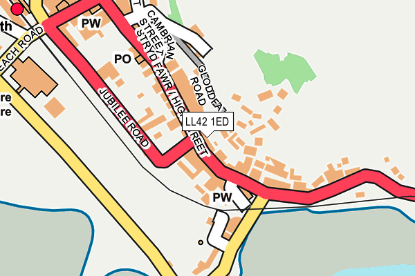 LL42 1ED map - OS OpenMap – Local (Ordnance Survey)