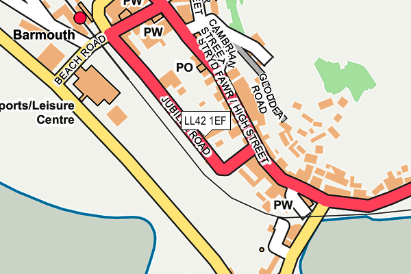 LL42 1EF map - OS OpenMap – Local (Ordnance Survey)