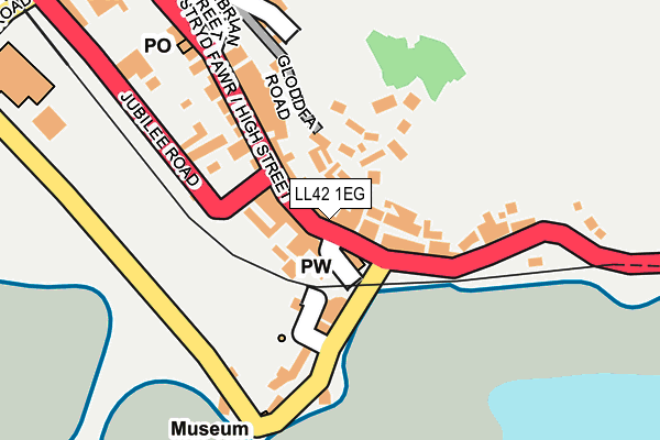 LL42 1EG map - OS OpenMap – Local (Ordnance Survey)
