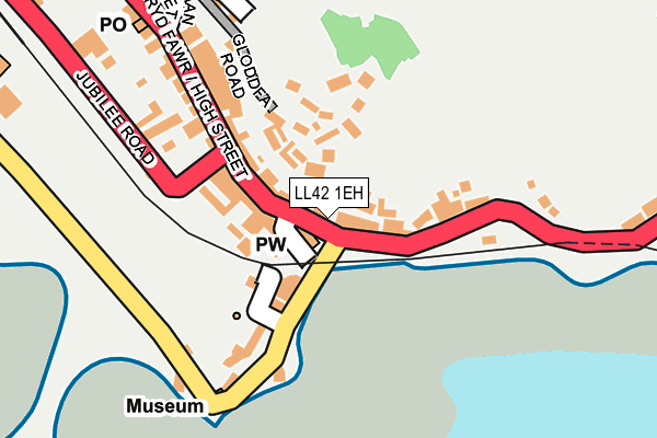 LL42 1EH map - OS OpenMap – Local (Ordnance Survey)