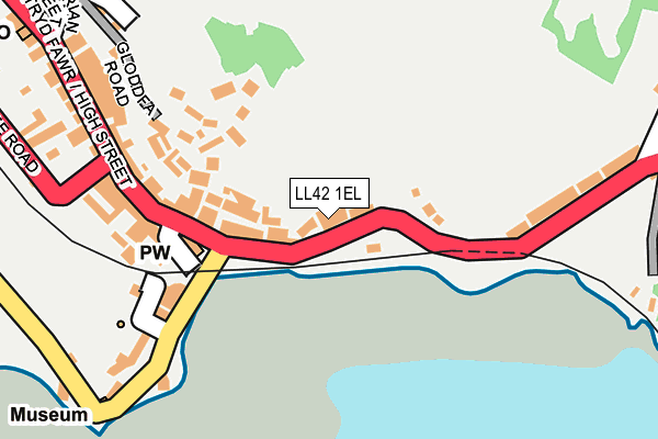 LL42 1EL map - OS OpenMap – Local (Ordnance Survey)
