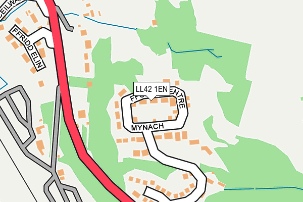 LL42 1EN map - OS OpenMap – Local (Ordnance Survey)