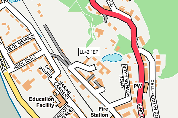 LL42 1EP map - OS OpenMap – Local (Ordnance Survey)