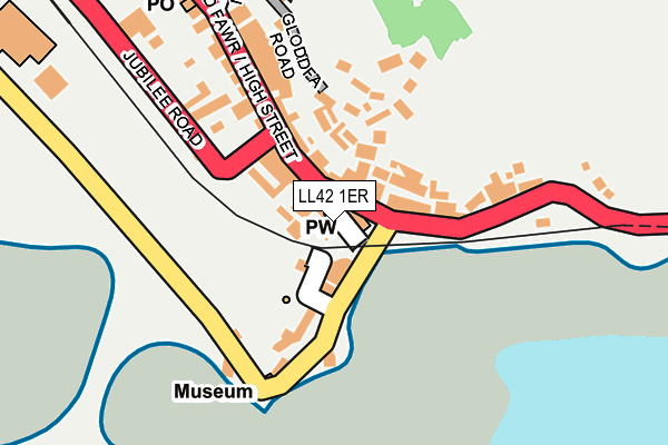 LL42 1ER map - OS OpenMap – Local (Ordnance Survey)