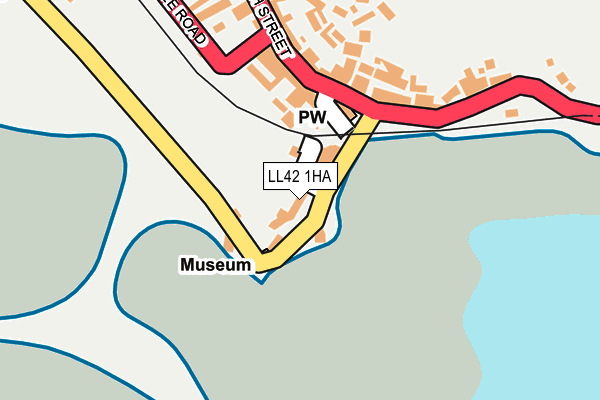LL42 1HA map - OS OpenMap – Local (Ordnance Survey)