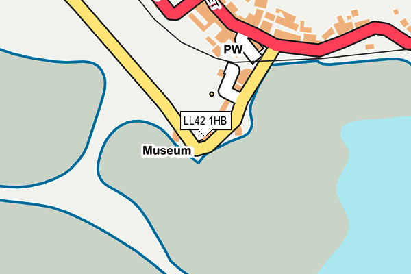 LL42 1HB map - OS OpenMap – Local (Ordnance Survey)