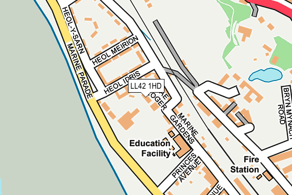 LL42 1HD map - OS OpenMap – Local (Ordnance Survey)