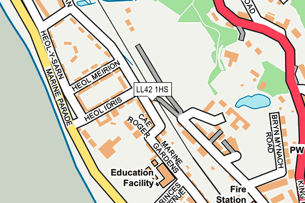 LL42 1HS map - OS OpenMap – Local (Ordnance Survey)