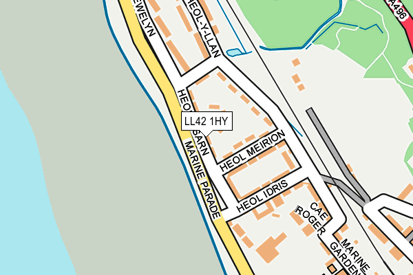 LL42 1HY map - OS OpenMap – Local (Ordnance Survey)