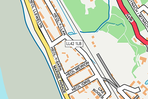 LL42 1LB map - OS OpenMap – Local (Ordnance Survey)