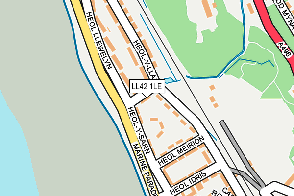 LL42 1LE map - OS OpenMap – Local (Ordnance Survey)