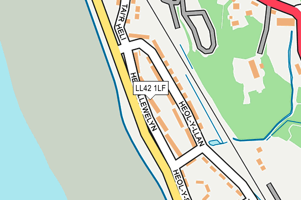 LL42 1LF map - OS OpenMap – Local (Ordnance Survey)