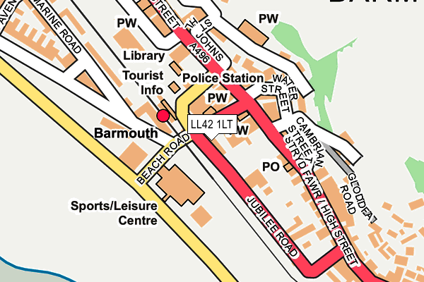 LL42 1LT map - OS OpenMap – Local (Ordnance Survey)