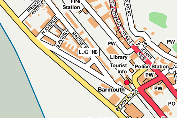 LL42 1NB map - OS OpenMap – Local (Ordnance Survey)