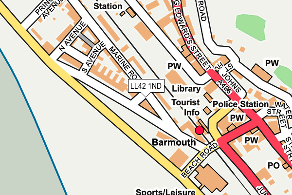 LL42 1ND map - OS OpenMap – Local (Ordnance Survey)