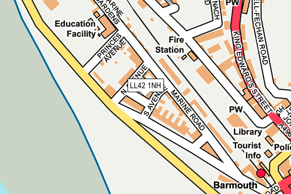 LL42 1NH map - OS OpenMap – Local (Ordnance Survey)