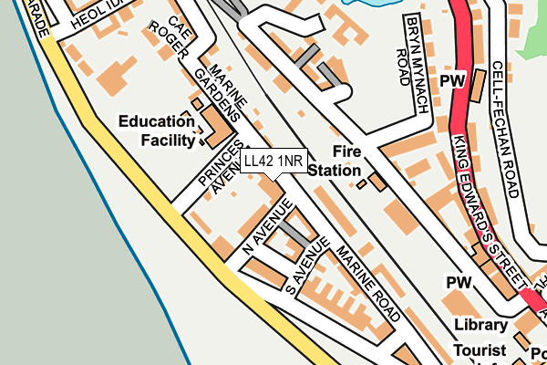 LL42 1NR map - OS OpenMap – Local (Ordnance Survey)