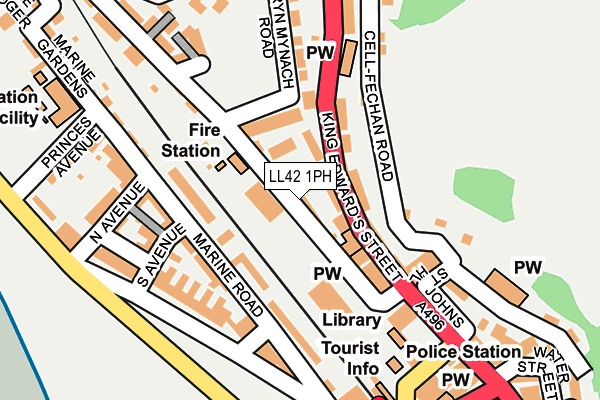 LL42 1PH map - OS OpenMap – Local (Ordnance Survey)