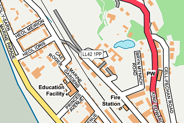 LL42 1PP map - OS OpenMap – Local (Ordnance Survey)