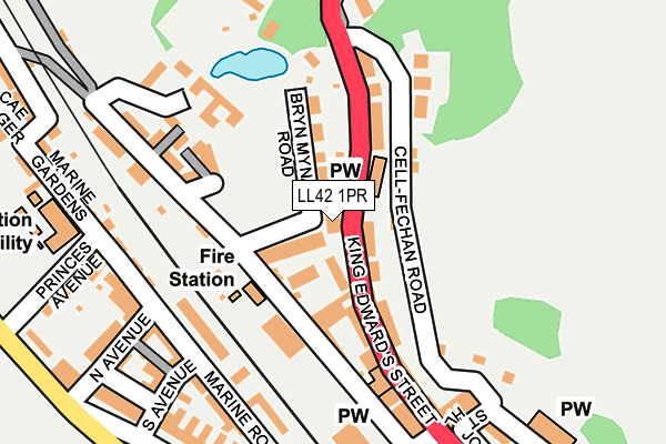 LL42 1PR map - OS OpenMap – Local (Ordnance Survey)