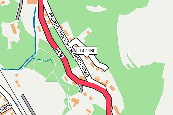 LL42 1RL map - OS OpenMap – Local (Ordnance Survey)