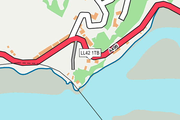 LL42 1TB map - OS OpenMap – Local (Ordnance Survey)