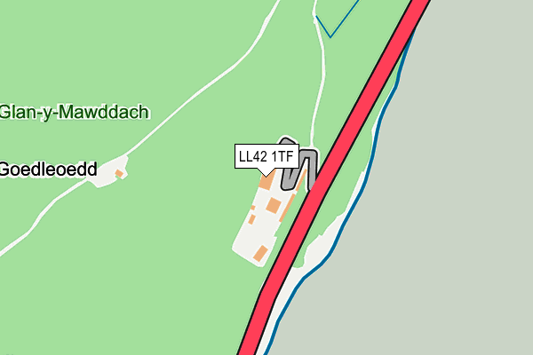 LL42 1TF map - OS OpenMap – Local (Ordnance Survey)