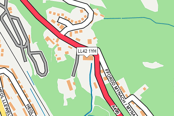 LL42 1YH map - OS OpenMap – Local (Ordnance Survey)
