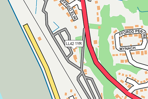 LL42 1YR map - OS OpenMap – Local (Ordnance Survey)