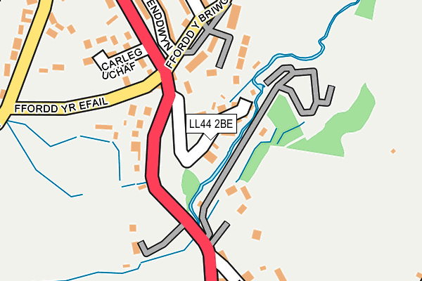 LL44 2BE map - OS OpenMap – Local (Ordnance Survey)