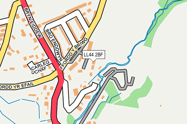 LL44 2BF map - OS OpenMap – Local (Ordnance Survey)
