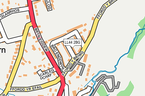 LL44 2BG map - OS OpenMap – Local (Ordnance Survey)