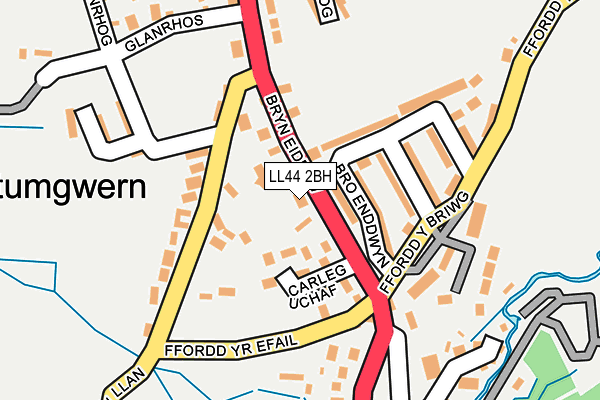LL44 2BH map - OS OpenMap – Local (Ordnance Survey)