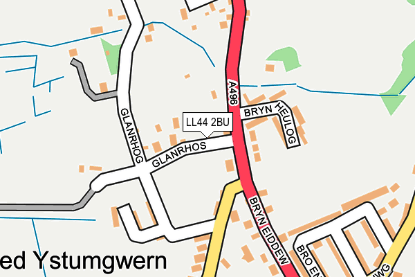 LL44 2BU map - OS OpenMap – Local (Ordnance Survey)