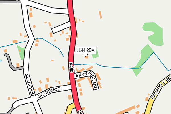 LL44 2DA map - OS OpenMap – Local (Ordnance Survey)